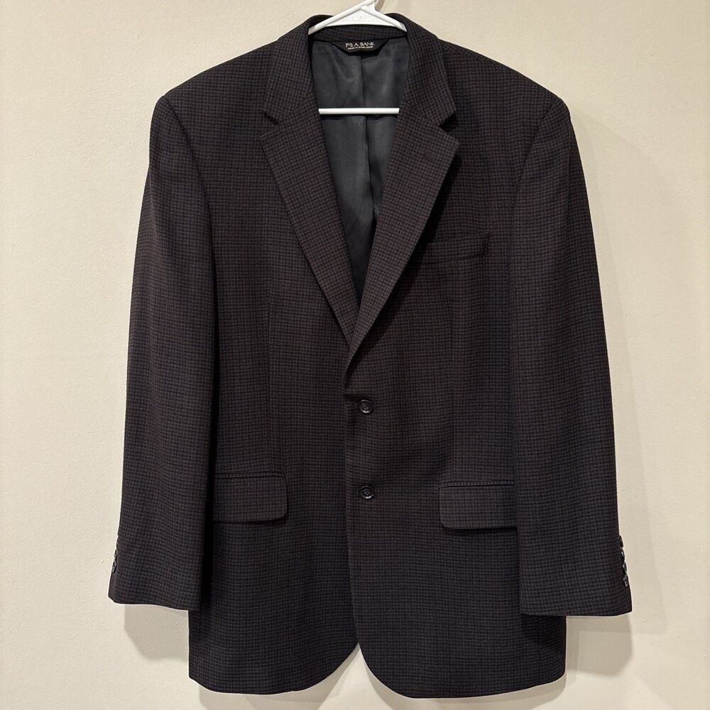 JOS A BANK mens‎ multicolor HOUNDSTOOTH 100% WOOL sport coat jacket blazer 42 R